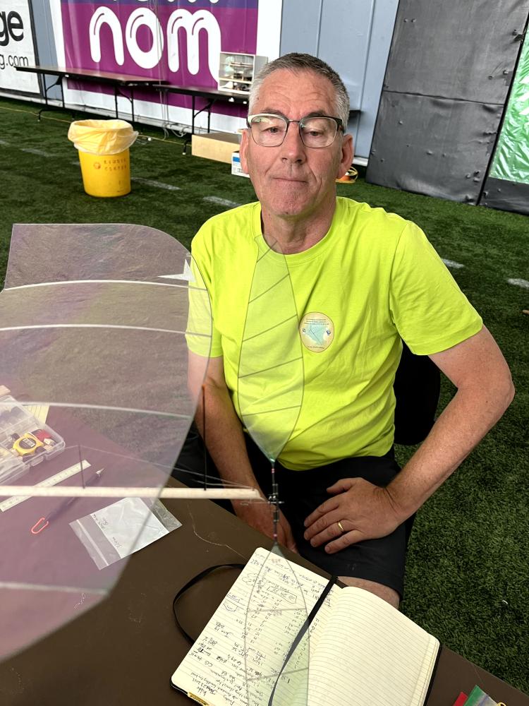 Arend Borst trying out a new F1D propeller design.