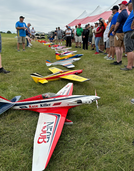 The lineup of Formula 1 (F1) models on display.