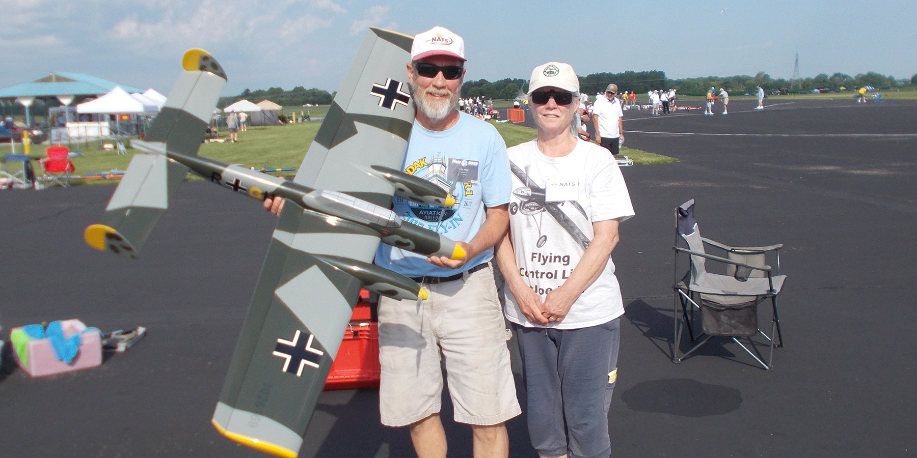 17. Richard and Sara Huff, a husband-and-wife team, are back this year. He flies another twin.