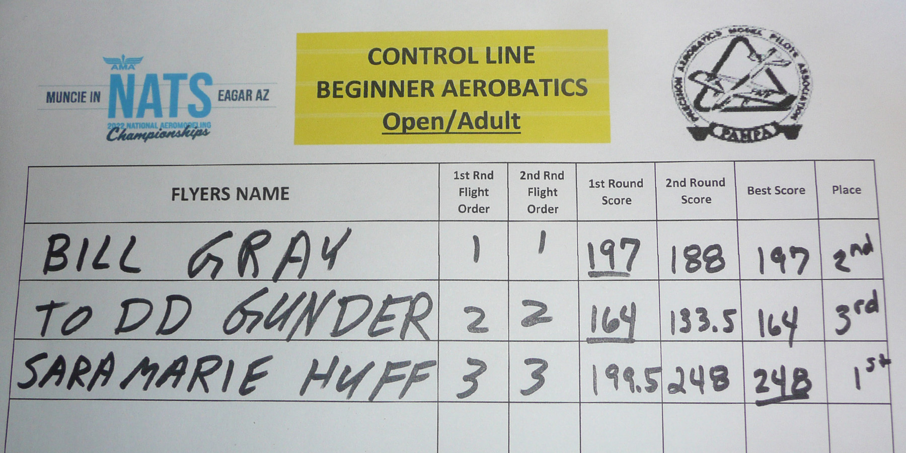 4. Beginner scores.