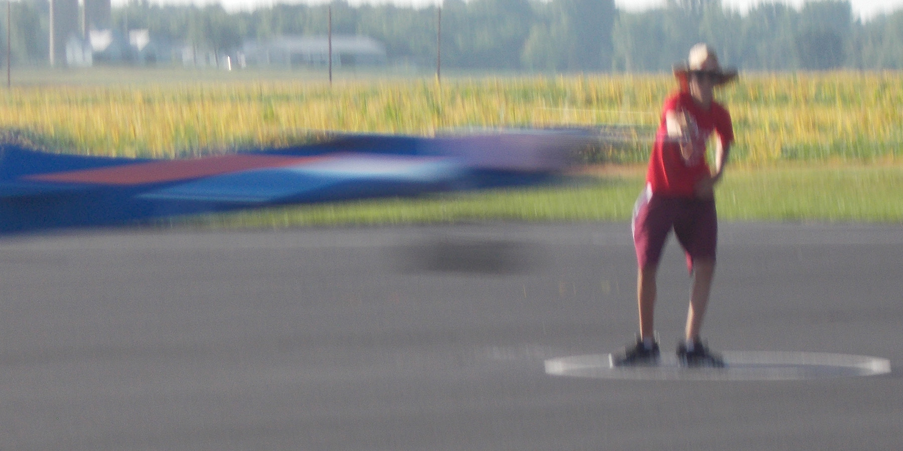 15.	Samuel Londke flies during an official.