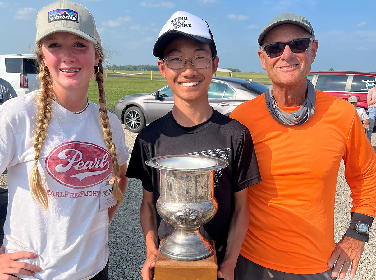Team Catapult champions 2023: Skilly DeLoach, Daniel Guo, and Tim Batiuk.