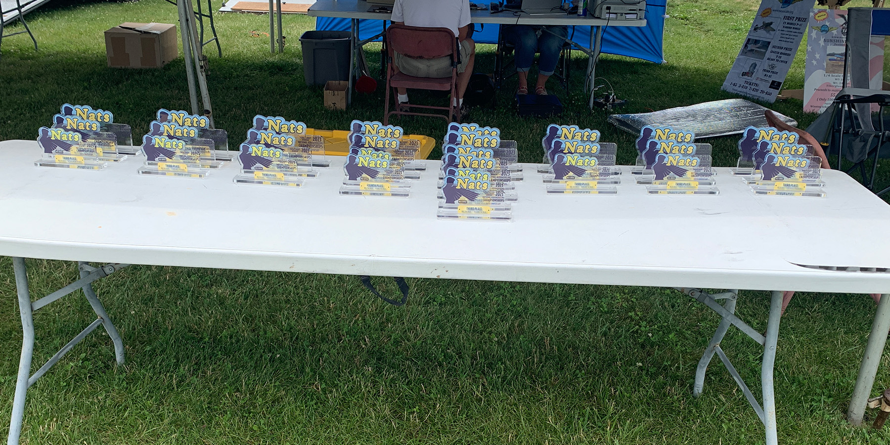 The contest awards on display.
