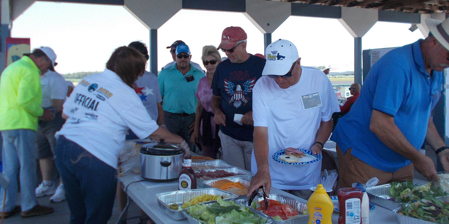 7. Michelle Lee and Colleen Gilbert help out with the chow line. My thanks to them for getting lunch ready.