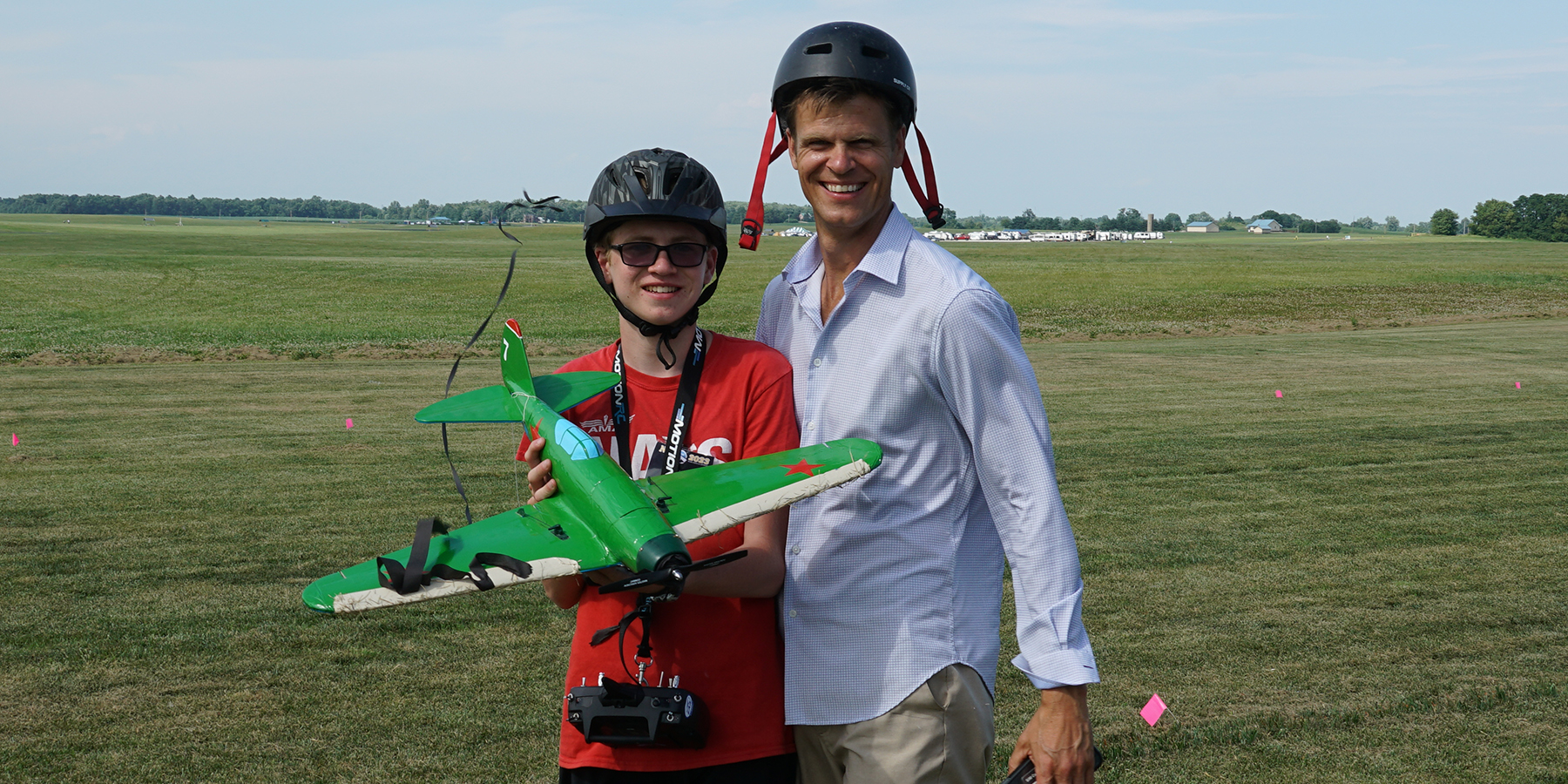 9. Max Fagen with his father.