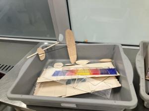 Stephen’s model box as returned to him after security screening.
