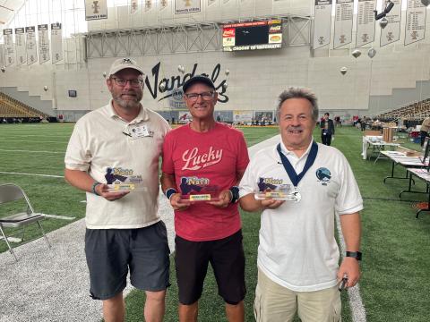 The HLG podium. L-R: Don DeLoach (2nd), Tim Batiuk (1st), and Bruce Kimball (3rd).