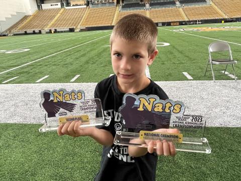 Caleb Finn captured first place in Junior HLG and second place in Junior Unlimited Catapult.