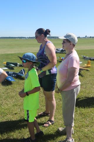 Christopher DeGroff with his mom and grandmother at the 2021 Nats. He entered 1/2A scale along with his grandfather Dave Betz.