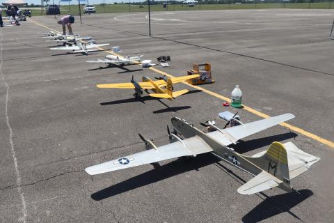 You will see the models lined up getting ready to fly between the two flying circles. This picture was taken in 2021.