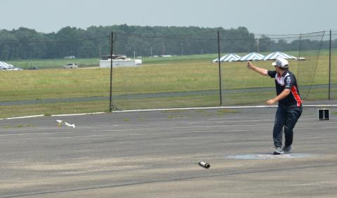 Going airborne.
