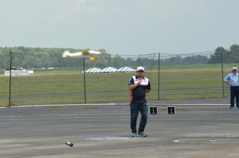 James flying his Dads Perky as Glen watches.