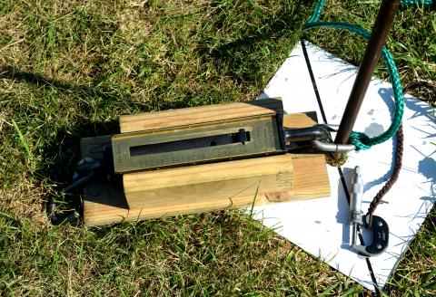 Our pull test device. Every airplane is pull tested before every flight.