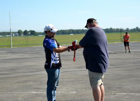 Bill Hughes fueling his C Speed.