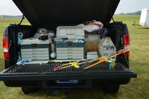 Chris Montogino's truck is full.