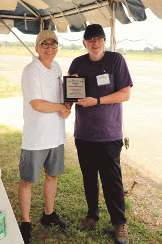 Steve Kretschmer with his grand champion Sport Scale award.